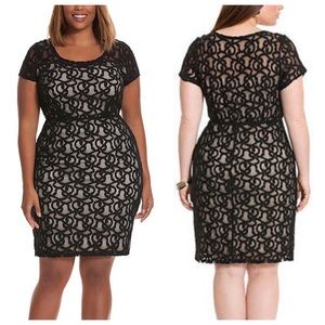 Cap sleeve lace illusion dress 20 Lane Bryant